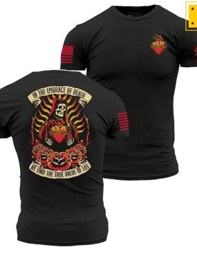 Grunt Style Embrace Of Death T Shirt Size 4XL NWT In Black